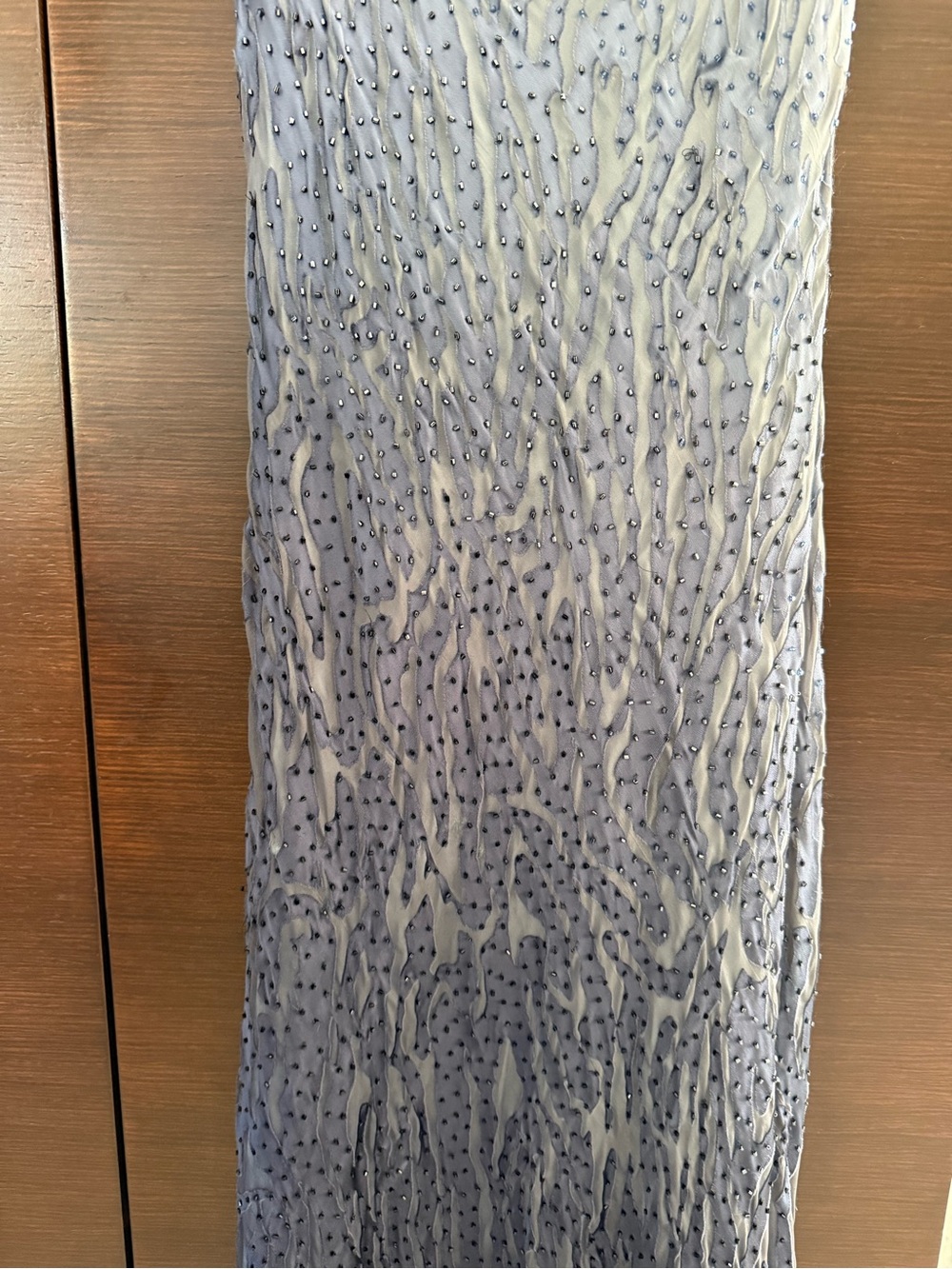 Niteline Ombre Maxi beaded Dress in Light Gray to navy - Picture 3 of 13